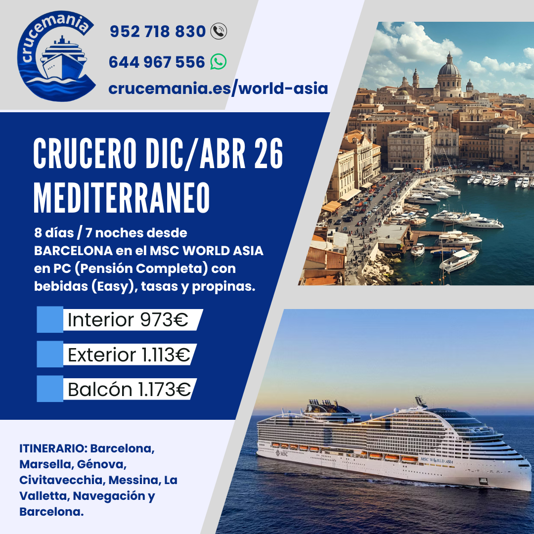 World Asia 🚢 desde 973€