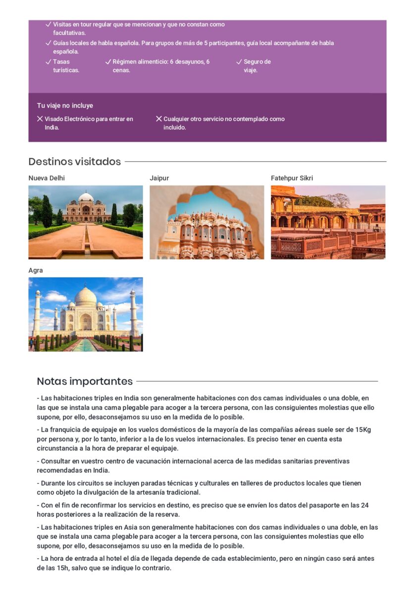 India Triangulo Dorado May/Sep (8D/7N)