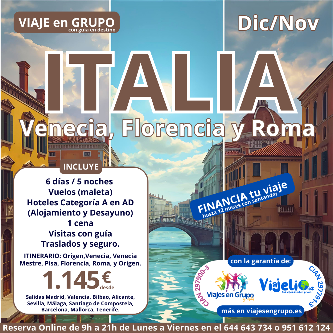 Italia (Venecia, Florencia y Roma)